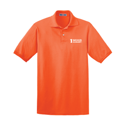 Image of No Kid Hungry - Orange Jersey Knit Sport Polo
