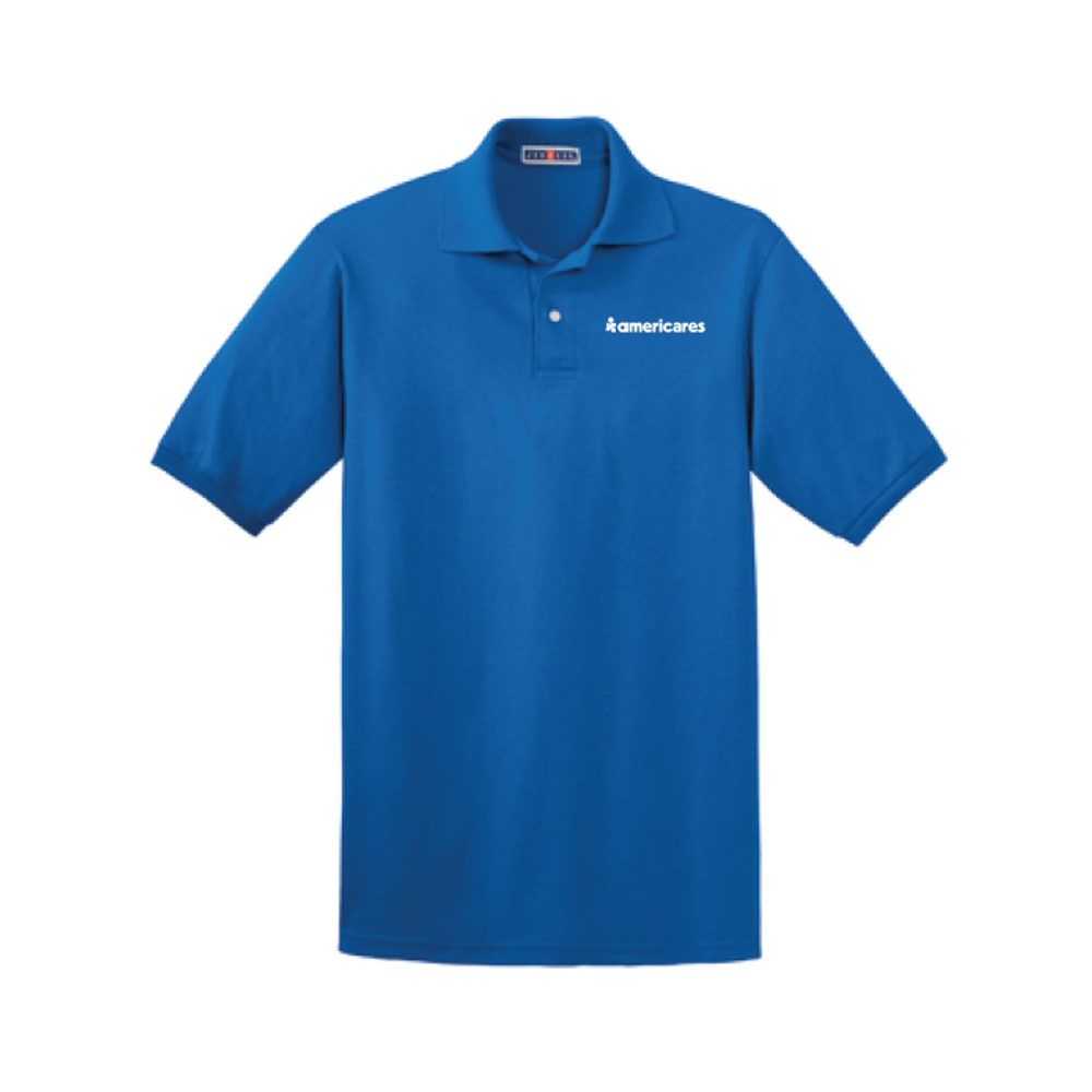 Americares - Blue Jersey Knit Sport Polo primary image
