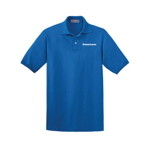 Americares - Blue Jersey Knit Sport Polo image thumbnail