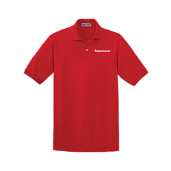 Image of Americares - Red Jersey Knit Sport Polo