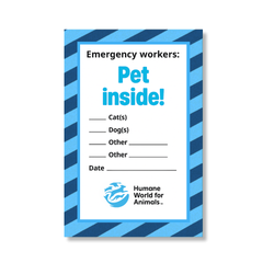 Image of Humane World - "Pets Inside" Window Cling