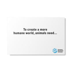 Image of Humane World - Dry Erase Handheld Signs