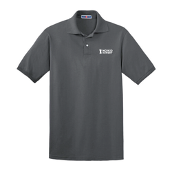 Image of No Kid Hungry - Grey Jersey Knit Sport Polo
