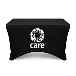 Image of Care- Black 4FT Tablecloth 