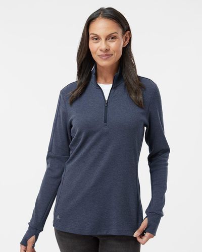adidas Women's 3-Stripes Quarter-Zip Sweater - A555 image thumbnail