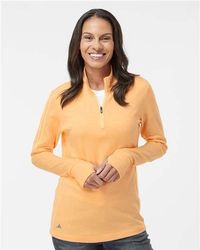 Image of adidas Women's 3-Stripes Quarter-Zip Sweater - A555