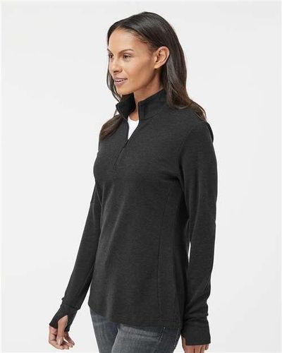 adidas Women's 3-Stripes Quarter-Zip Sweater - A555 image thumbnail