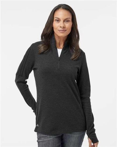 adidas Women's 3-Stripes Quarter-Zip Sweater - A555 image thumbnail