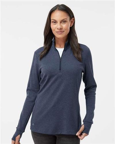 adidas Women's 3-Stripes Quarter-Zip Sweater - A555 image thumbnail