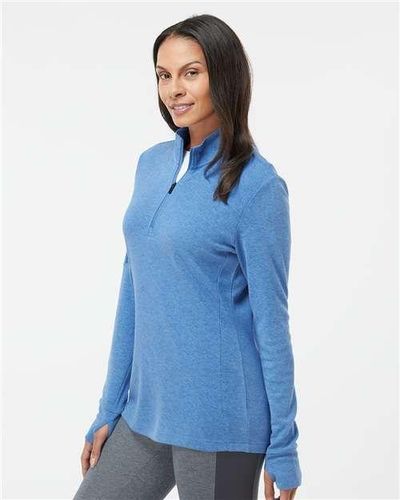 adidas Women's 3-Stripes Quarter-Zip Sweater - A555 image thumbnail