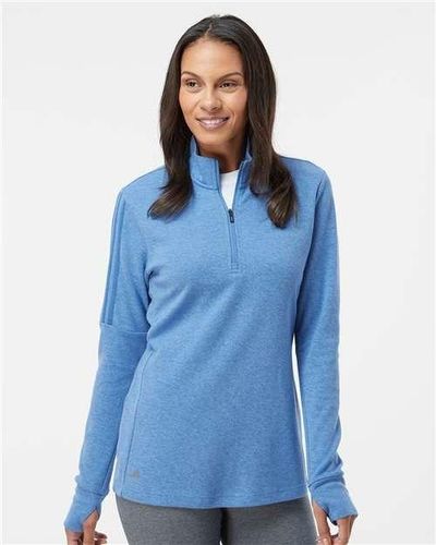 adidas Women's 3-Stripes Quarter-Zip Sweater - A555 image thumbnail