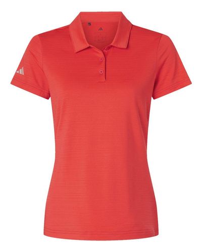 adidas Women's Textured Stripe Polo - A707 image thumbnail