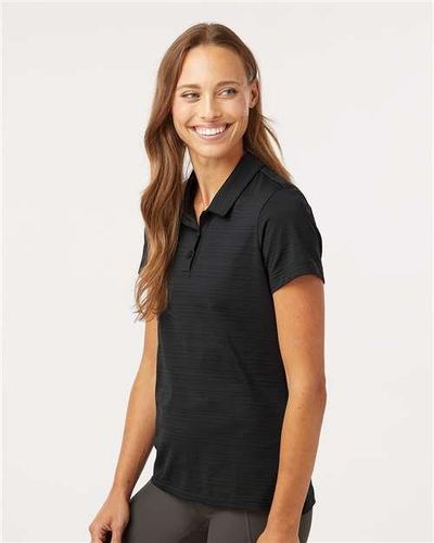 adidas Women's Textured Stripe Polo - A707 image thumbnail
