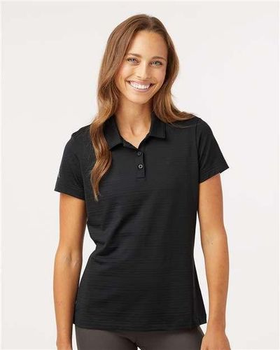 adidas Women's Textured Stripe Polo - A707 image thumbnail