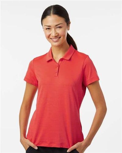 adidas Women's Textured Stripe Polo - A707 image thumbnail