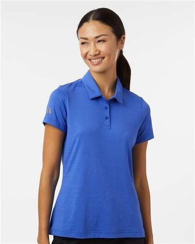 adidas Women's Textured Stripe Polo - A707 image thumbnail