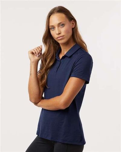 adidas Women's Textured Stripe Polo - A707 image thumbnail