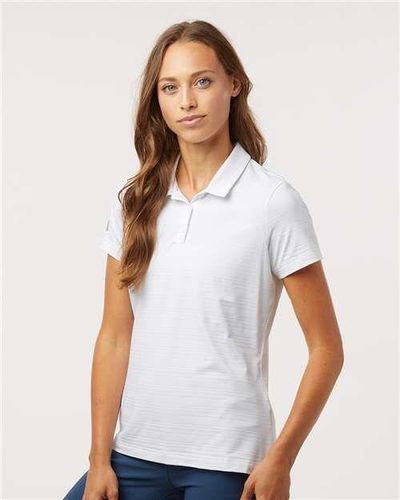 adidas Women's Textured Stripe Polo - A707 image thumbnail