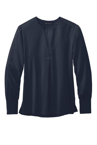 Brooks Brothers Women's Open-Neck Satin Blouse BB18009 image thumbnail