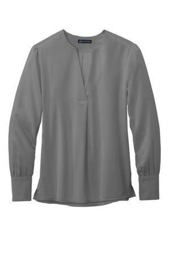 Brooks Brothers Women's Open-Neck Satin Blouse BB18009 image thumbnail