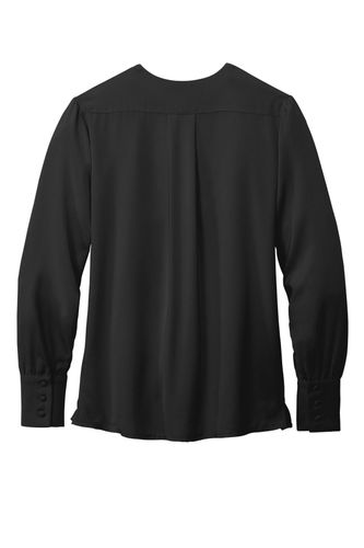 Brooks Brothers Women's Open-Neck Satin Blouse BB18009 image thumbnail