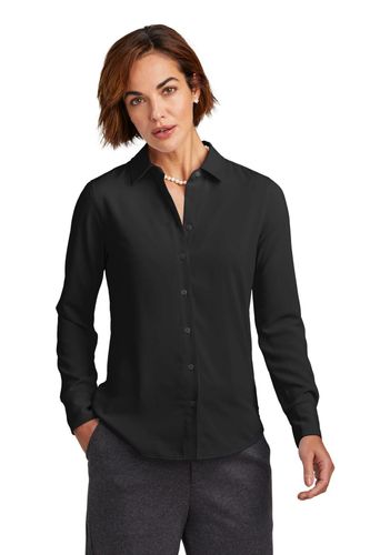 Brooks Brothers Women's Full-Button Satin Blouse BB18007 image thumbnail Brooks Brothers Women's Full-Button Satin Blouse BB18007 image thumbnail