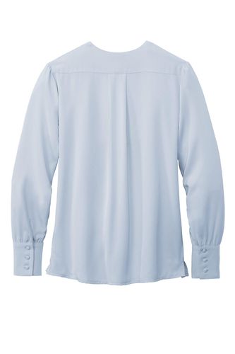 Brooks Brothers Women's Open-Neck Satin Blouse BB18009 image thumbnail