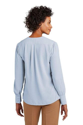 Brooks Brothers Women's Open-Neck Satin Blouse BB18009 image thumbnail