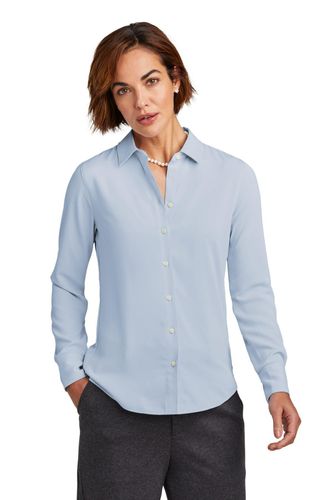 Brooks Brothers Women's Full-Button Satin Blouse BB18007 image thumbnail Brooks Brothers Women's Full-Button Satin Blouse BB18007 image thumbnail