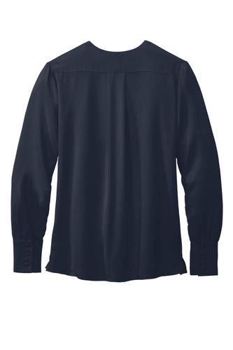 Brooks Brothers Women's Open-Neck Satin Blouse BB18009 image thumbnail