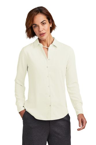 Brooks Brothers Women's Full-Button Satin Blouse BB18007 image thumbnail Brooks Brothers Women's Full-Button Satin Blouse BB18007 image thumbnail