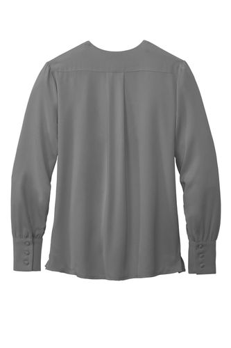 Brooks Brothers Women's Open-Neck Satin Blouse BB18009 image thumbnail