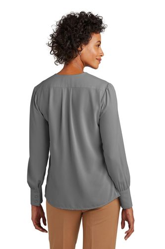 Brooks Brothers Women's Open-Neck Satin Blouse BB18009 image thumbnail
