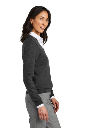 Brooks Brothers Women's Washable Merino V-Neck Sweater BB18411 image thumbnail