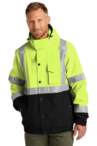 CornerStone ANSI 107 Class 3 Waterproof Insulated Ripstop Bomber Jacket CSJ501 image thumbnail CornerStone ANSI 107 Class 3 Waterproof Insulated Ripstop Bomber Jacket CSJ501 image thumbnail
