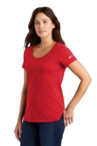 Nike Ladies Dri-FIT Cotton/Poly Scoop Neck Tee. NKBQ5234 image thumbnail
