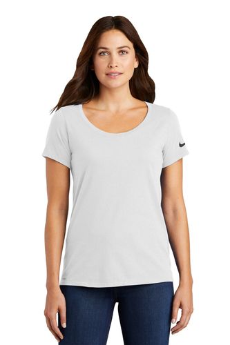 Nike Ladies Dri-FIT Cotton/Poly Scoop Neck Tee. NKBQ5234 image thumbnail