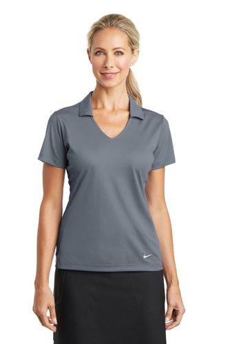 Nike Ladies Dri-FIT Vertical Mesh Polo. 637165 image thumbnail