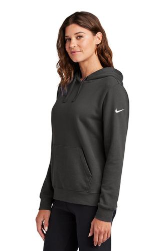 Nike Ladies Club Fleece Sleeve Swoosh Pullover Hoodie NKFD9889 image thumbnail