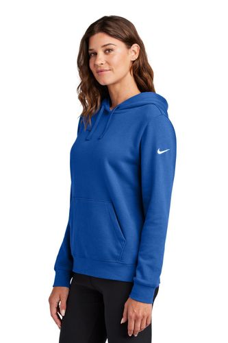 Nike Ladies Club Fleece Sleeve Swoosh Pullover Hoodie NKFD9889 image thumbnail