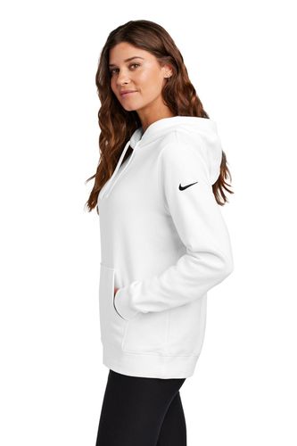 Nike Ladies Club Fleece Sleeve Swoosh Pullover Hoodie NKFD9889 image thumbnail
