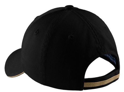 Port Authority Sandwich Bill Cap with Striped Closure. C830 image thumbnail