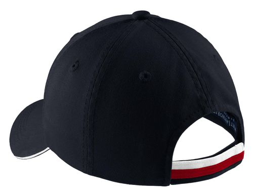 Port Authority Sandwich Bill Cap with Striped Closure. C830 image thumbnail