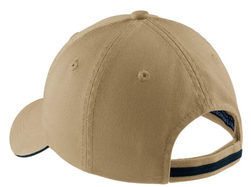 Port Authority Sandwich Bill Cap with Striped Closure. C830 image thumbnail