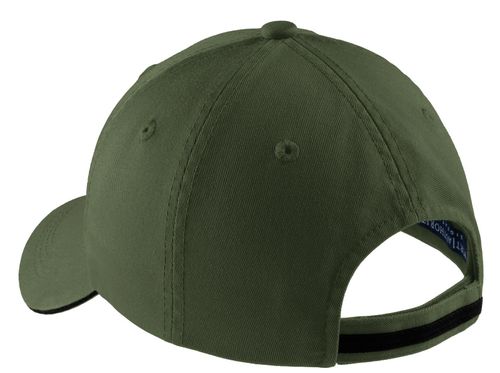 Port Authority Sandwich Bill Cap with Striped Closure. C830 image thumbnail