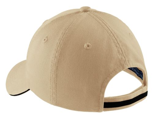 Port Authority Sandwich Bill Cap with Striped Closure. C830 image thumbnail