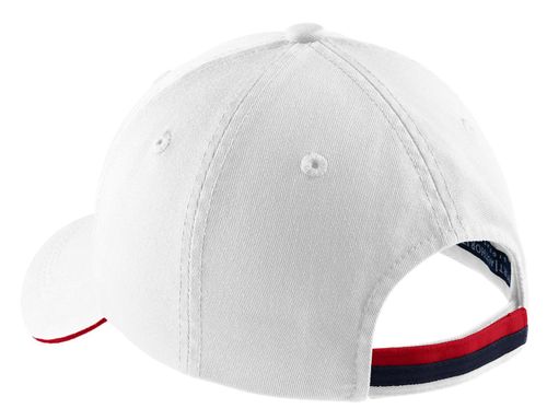 Port Authority Sandwich Bill Cap with Striped Closure. C830 image thumbnail