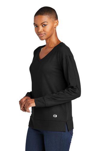 OGIO Women's Luuma Flex Long Sleeve V-Neck LOG825 image thumbnail