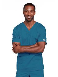 Image of Cherokee - Workwear Core Stretch - Unisex Four-Pocket V-Neck Top