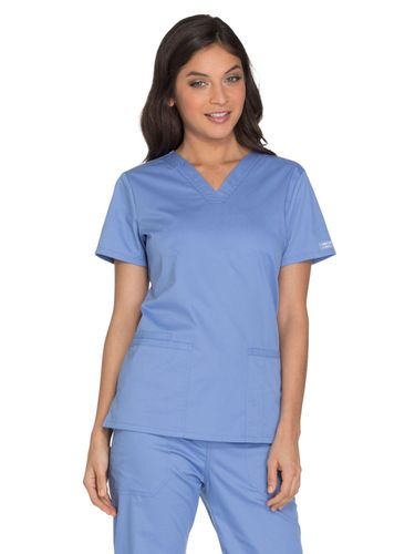 Cherokee - Workwear Core Stretch - Women's V-Neck Top image thumbnail Cherokee - Workwear Core Stretch - Women's V-Neck Top image thumbnail